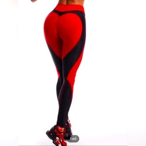 Red & black leggings